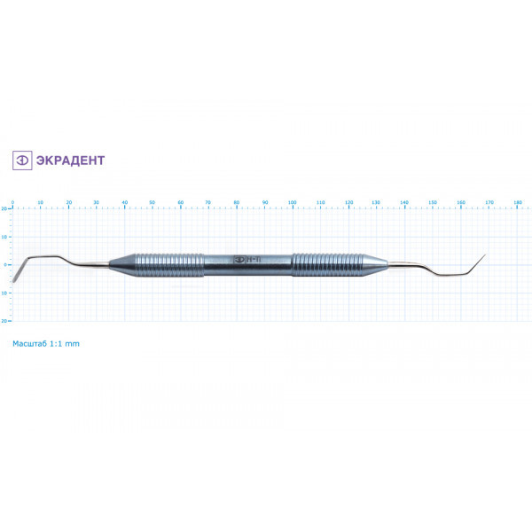 03-07 - гладилка каплевидная двусторонняя малая 1,5/1,5, Экрадент (Россия)