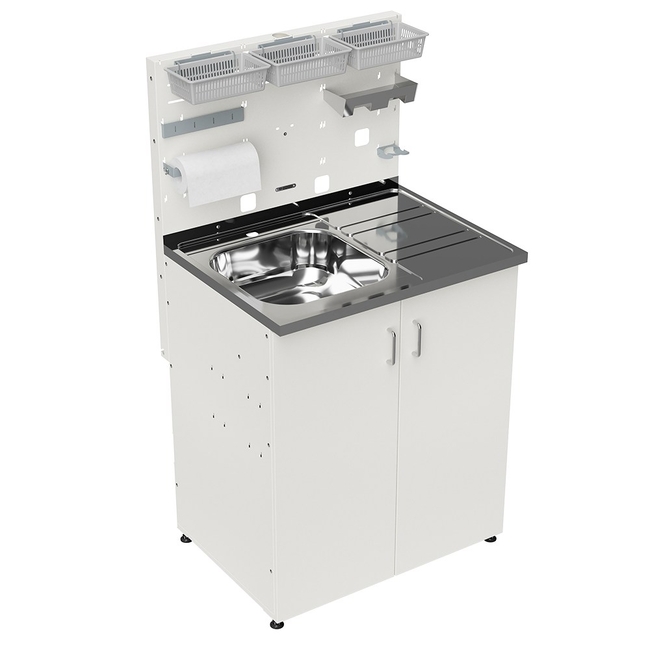 СУЛ 9.3 МОЙКА ЛЕФТ - металлический стол-мойка для организации рабочего места по изготовлению гипсовых моделей | Аверон (Россия)