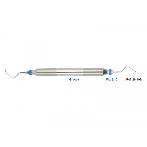 Кюрета парадонтологическая Gracey, форма 9/10, ручка DELUXE, диаметр 10 мм
