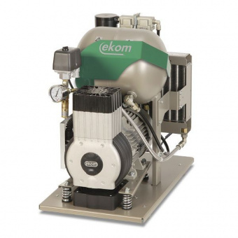 EKOM DK50-10 Z Безмасляный компрессор для одной стоматологической установки без осушителя, с ресивером 10 л (75 л/мин), EKOM (Словакия)