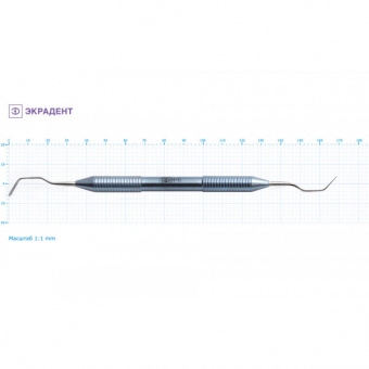 03-07 - гладилка каплевидная двусторонняя малая 1,5/1,5, Экрадент (Россия)